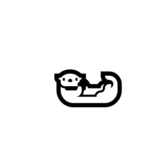 Otter Emoji White Background