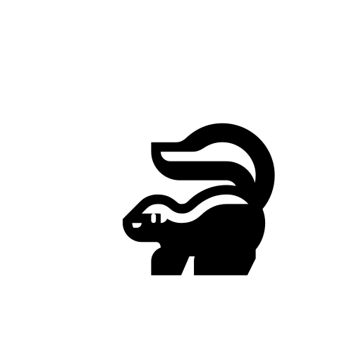 Skunk Emoji White Background