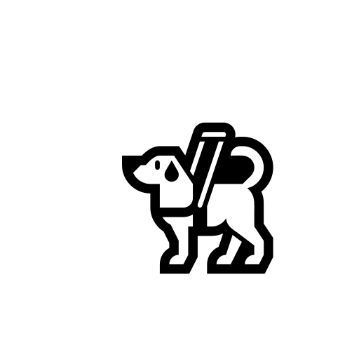 Guide Dog Emoji White Background