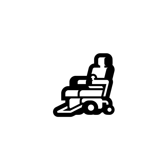 Motorized Wheelchair Emoji White Background
