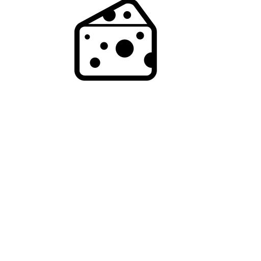 Cheese wedge Emoji White Background
