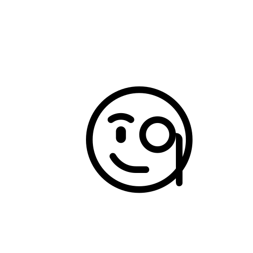 Face With Monocle Emoji White Background