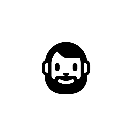 Bearded Person Emoji White Background