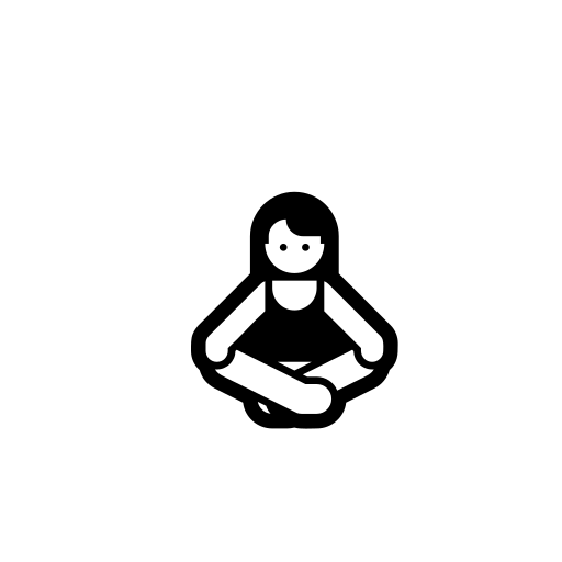 Person In Lotus Position Emoji White Background