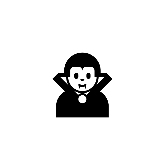 Vampire Emoji White Background