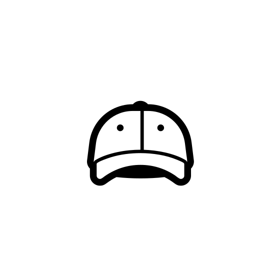Billed Cap Emoji White Background