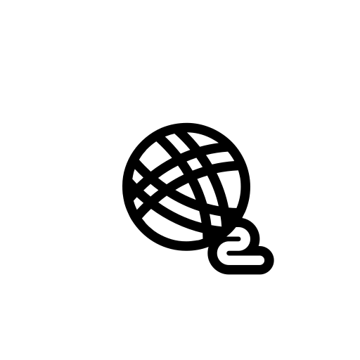 Ball of Yarn Emoji White Background