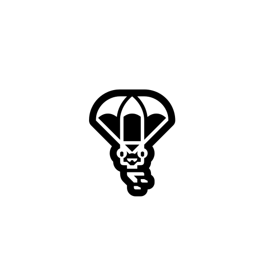 Parachute Emoji White Background