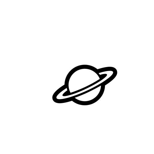 Ringed Planet Emoji White Background